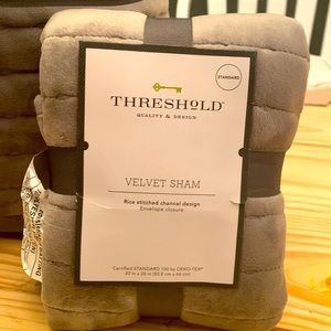 Threshold Gray Velvet Standard Sham